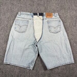 Vtg Levis 560 Cut Off Shorts Mens 34 Light Wash Good Baggy Wide Leg Y2K USA